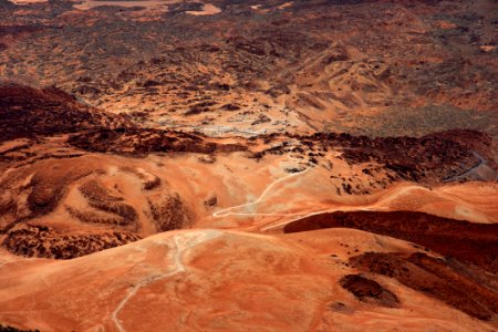 High Angle Shot Of Desert Mountain photo