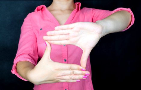Pink Shoulder Hand Finger photo