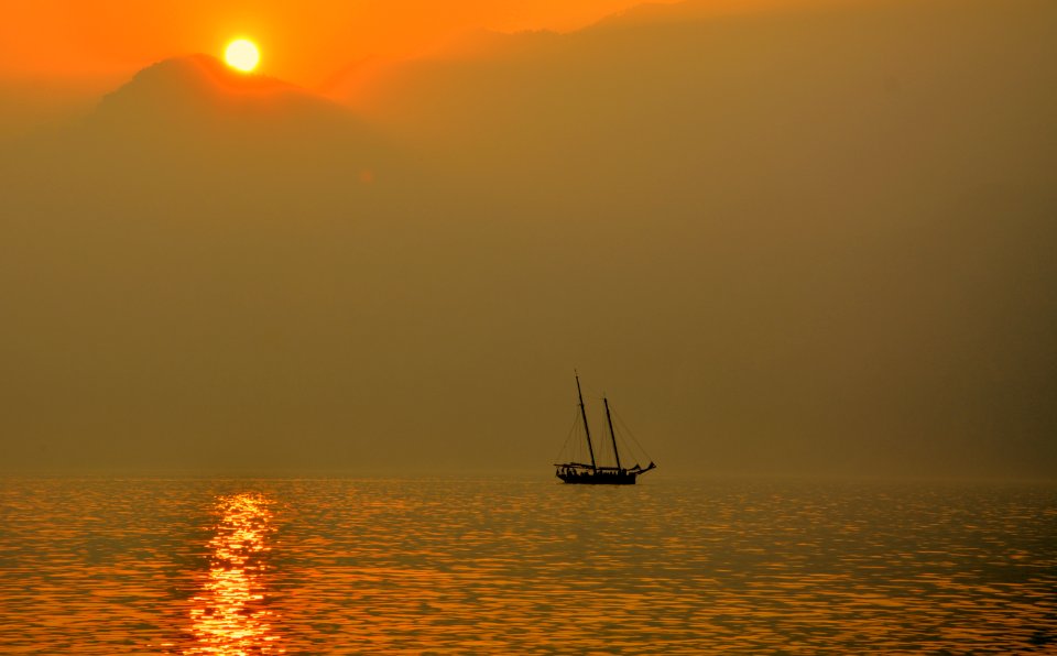 Horizon Calm Sunrise Sea