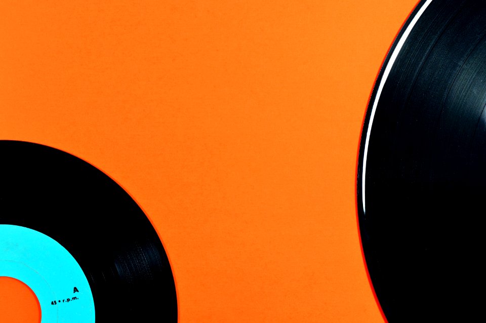 Orange Gramophone Record Product Design Compact Disc