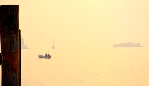 Calm Fog Horizon Morning photo