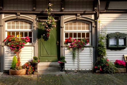 Flower House Home Door photo