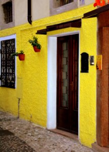 Yellow Door Wall Architecture photo