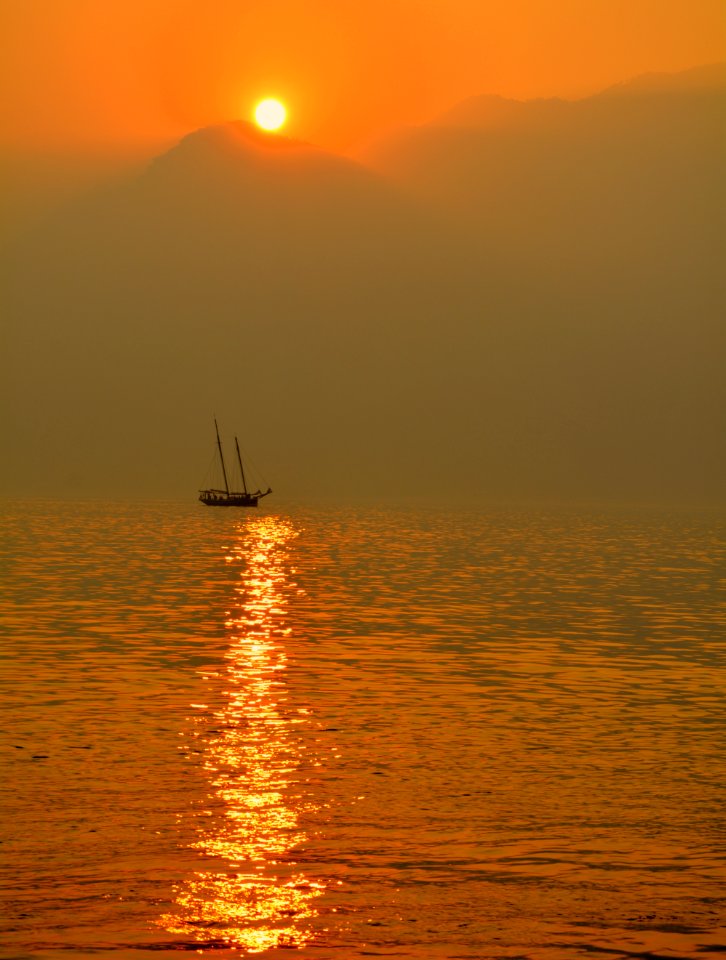 Horizon Sea Calm Sunset