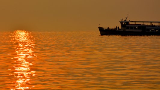 Horizon Reflection Calm Sunset