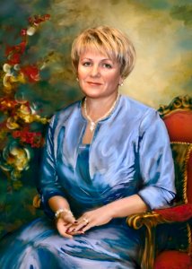 Portrait Painting Lady Watercolor Paint
