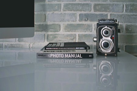 Photo Manual On Gray Table