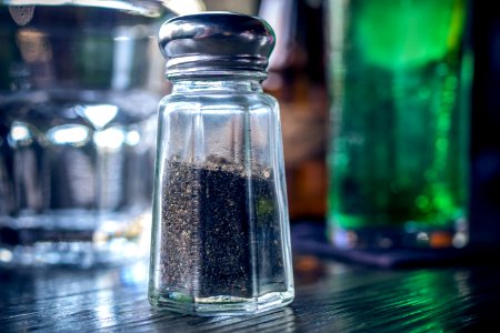 Clear Glass Pepper Shaker