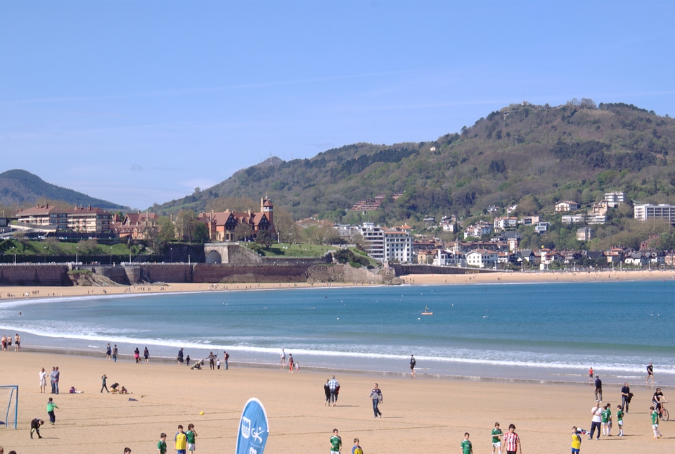 Landscape the concha bay san sebastian