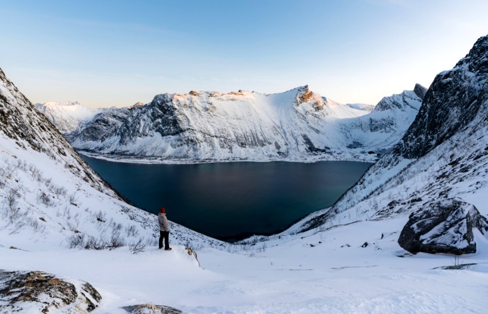 Snow Mountain And Body Of Water