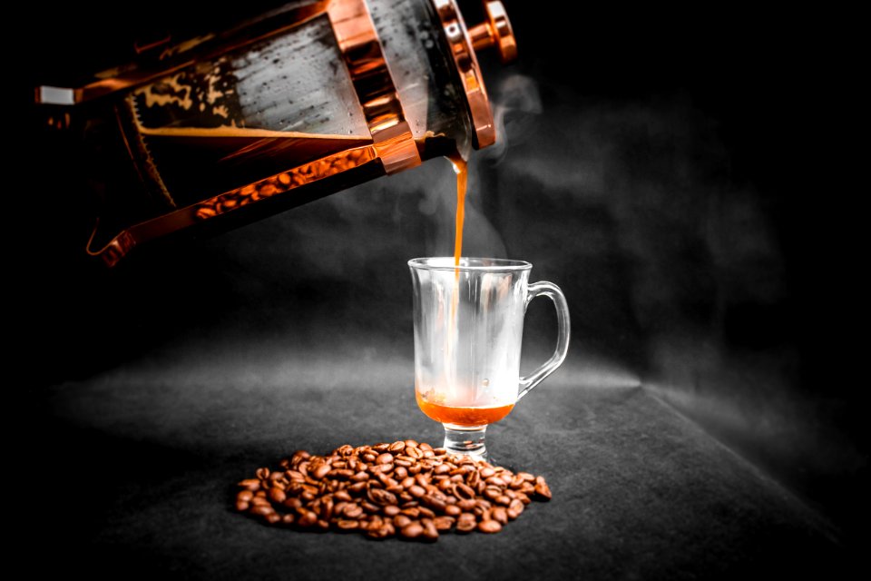 Clear Glass Cup Filled With Coffee