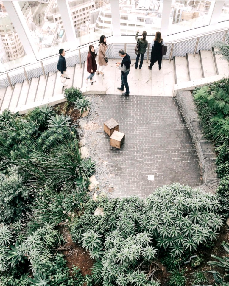 Group Of People At The Stairs