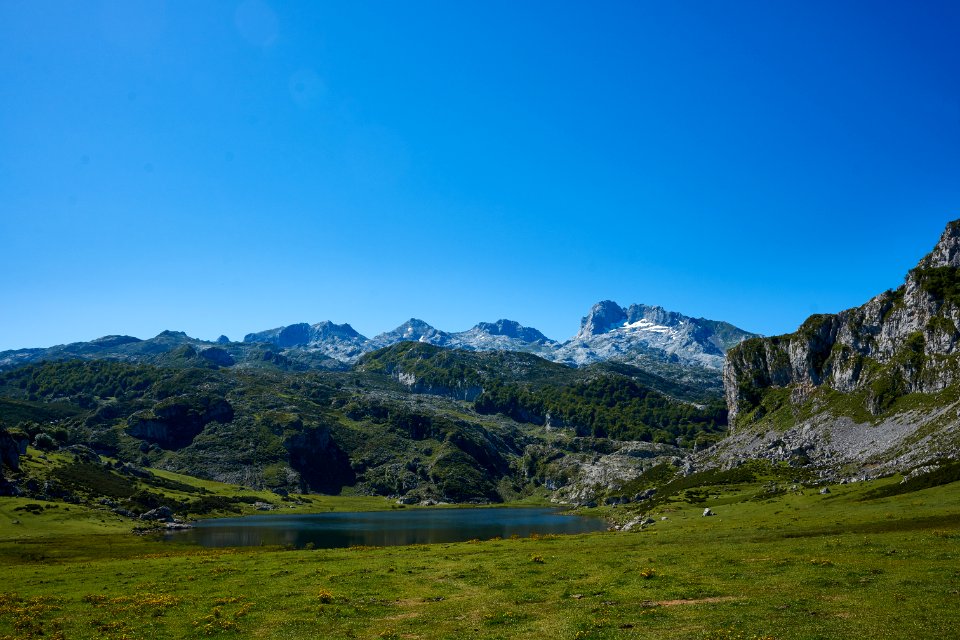 Mountain Under Blue Skies
