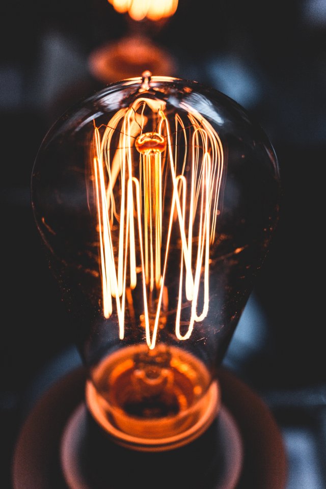 Close Up Photo Of Incandescent Bulb photo