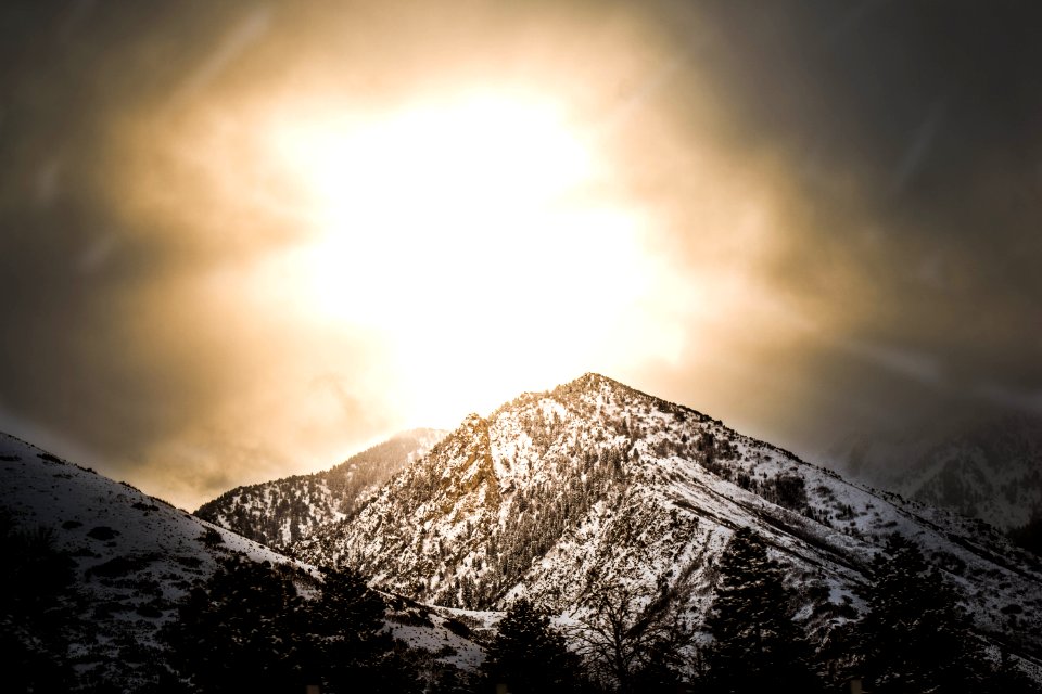 White And Black Mountain Photo During Sunset