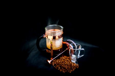 Photo Of Open Coffee Press Beside Glass