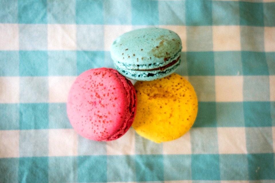 Close-Up Photography Of Three Macaroons