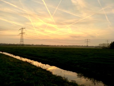 Sky Field Transmission Tower Morning
