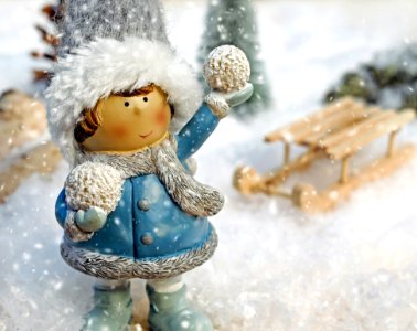 Winter Doll Snow Figurine photo