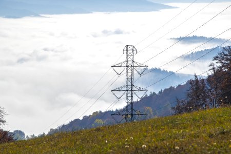 Cables Clouds Danger photo