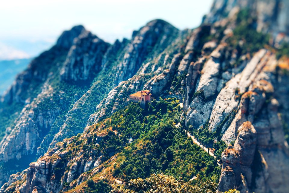 Grey Rocky Mountain With Trees