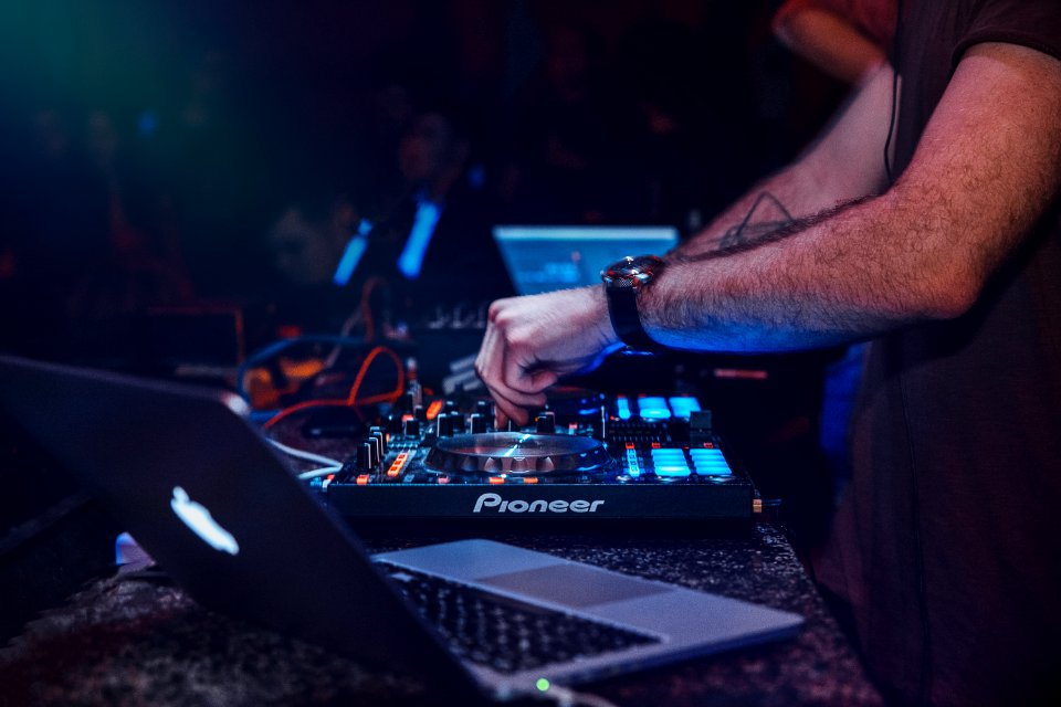 Person Playing Dj Turntable