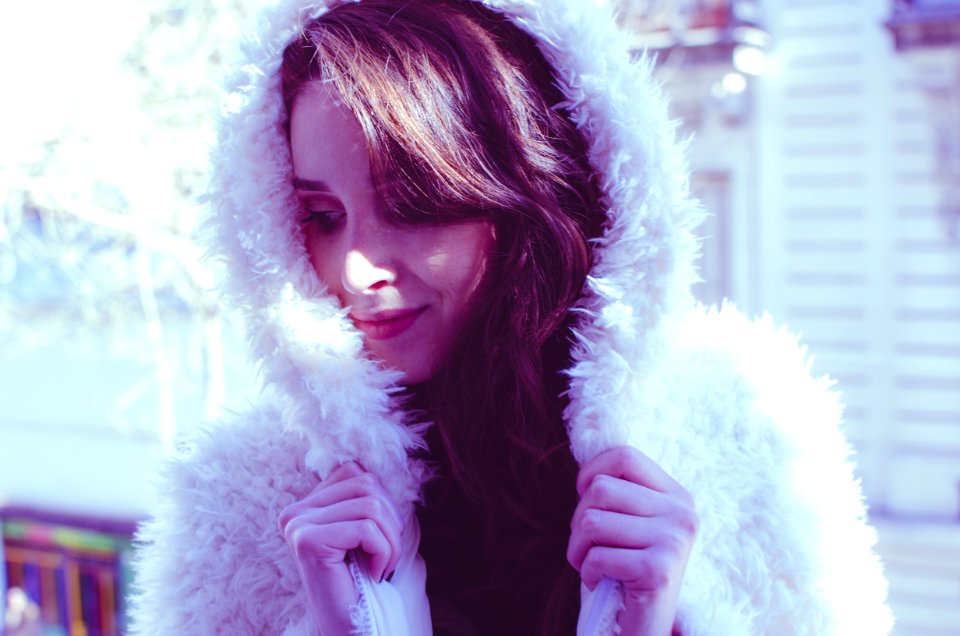 Photography Of A Woman In White Fur Coat