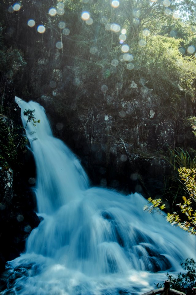 Timelapse Photography Of Flowing Multi-tier Waterfall