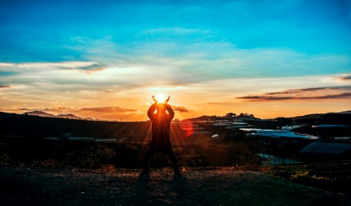 Silhouette Of Man photo