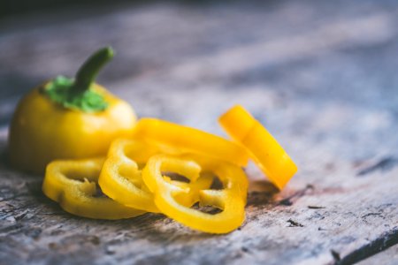 Sliced Yellow Bell Pepper photo