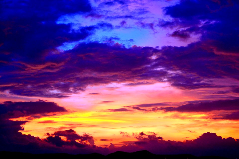 Silhouette Photo Of Cumulus Clouds