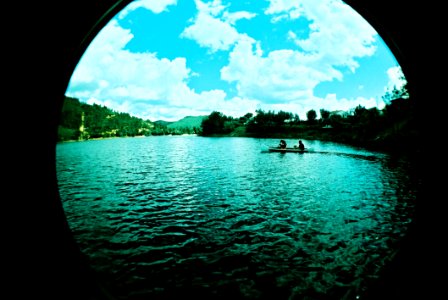 Fisheye Lens Photo Of River