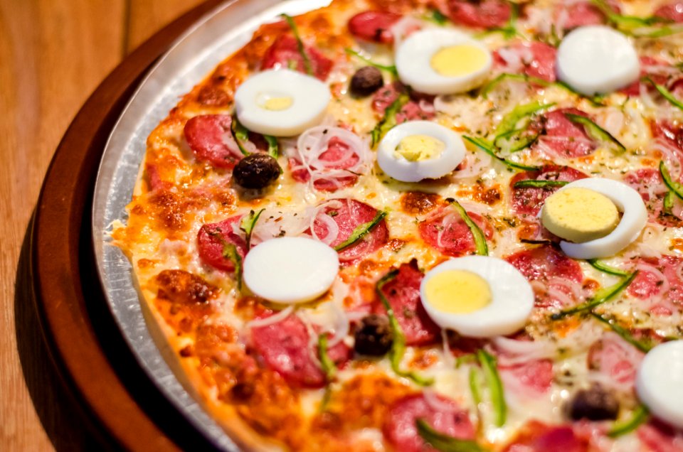 Pepperoni Pizza With Eggs