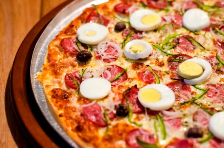 Pepperoni Pizza With Eggs