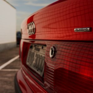 Red Audi Quatrro Car