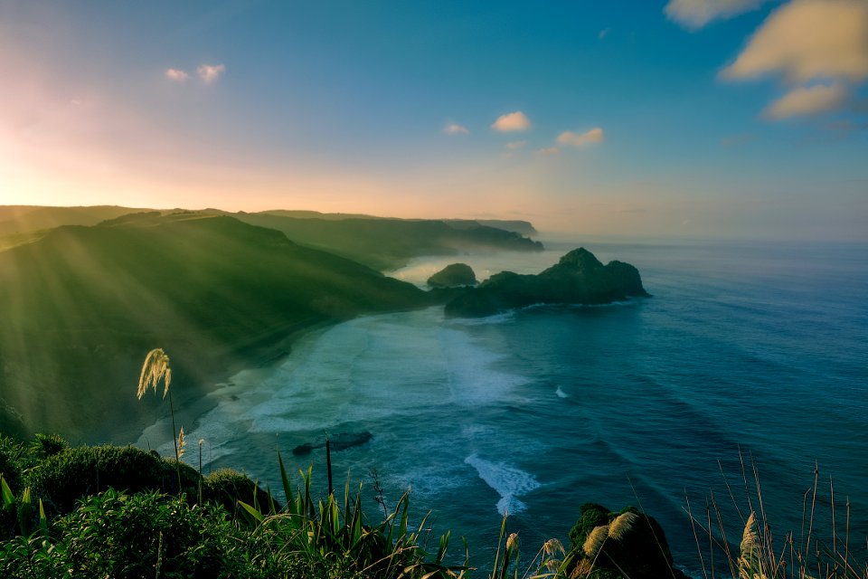 Ocean Near Mountain