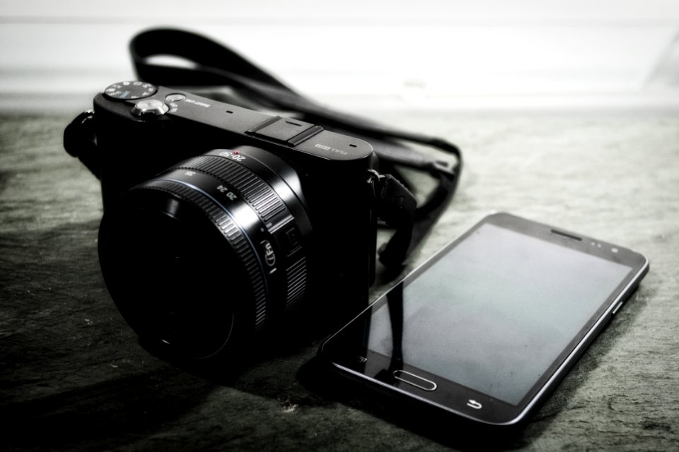 Bridge Camera Beside Samsung Smartphone