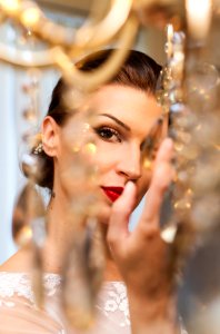 Focused Photography Of Woman With Red Lipstick photo