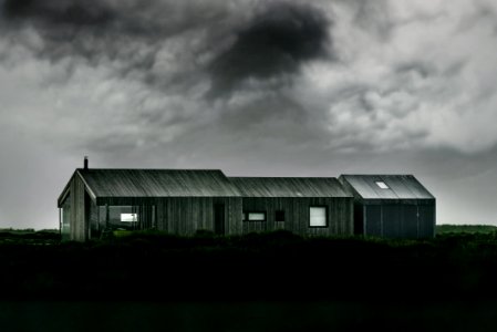 Black And White Photo Of House