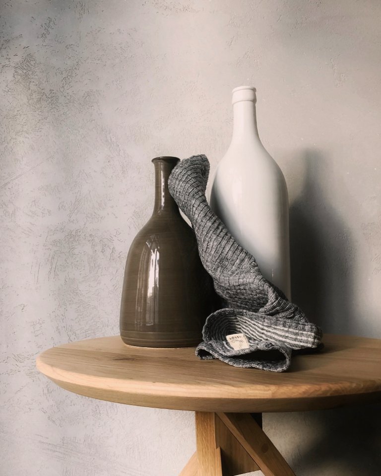 Two Vases On Table