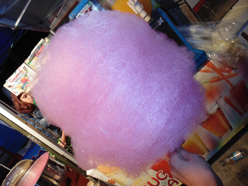 Cotton candy pink hand