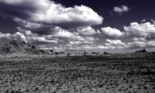 Gray Sands With Gray Skies And White Clouds Photography photo
