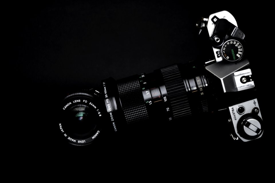 Black And Gray Slr Camera