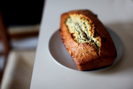 Close-Up Photography Of Banana Bread On Saucer photo