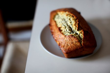 Close-Up Photography Of Banana Bread On Saucer