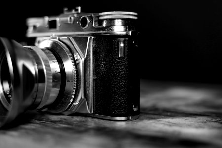 Monochrome Photography Of Camera photo