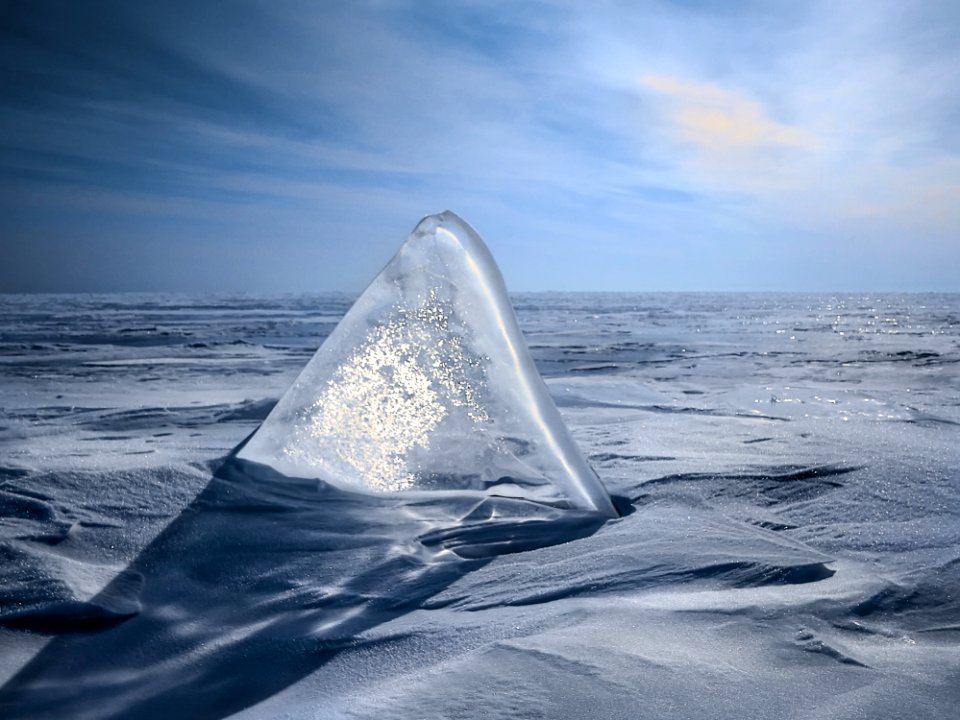 Triangular Ice In Sand