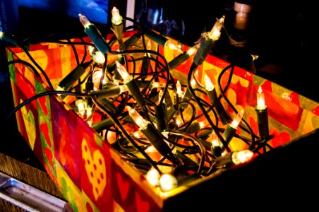 Photo Of Orange And Green String Lights