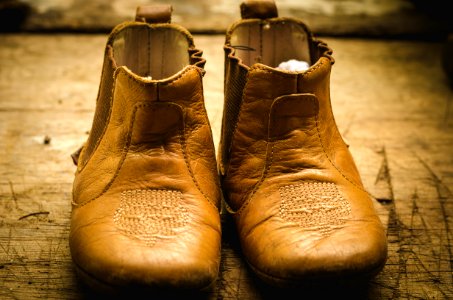 Pair Of Brown Leather Shoes photo
