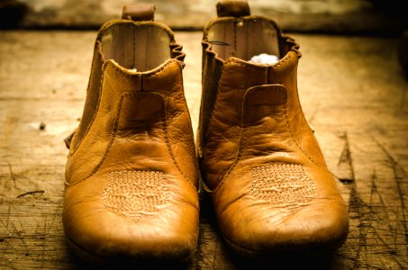 Pair Of Brown Leather Shoes